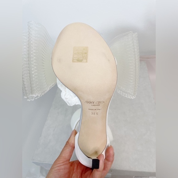 Jimmy Choo Aveline 100MM Tulle Bow Heels - Picture 12 of 12